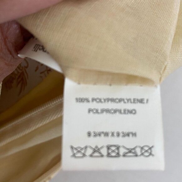 Cappelli NWOT Straw Woven Beige Small Clutch Bag With Rope Handle & Wooden Beads - Picture 4 of 13